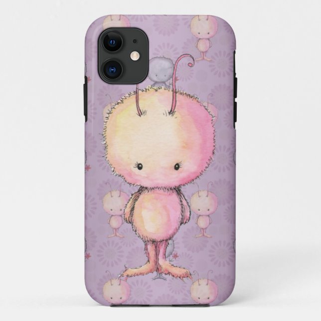 Cute Fluffy Fuzzy Monsters Case-Mate iPhone Case (Back)