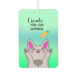 Cute Fluffy Happy Bunny Positive Vibe Sweet Air Freshener