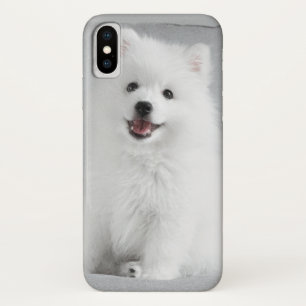Cute Fluffy Japanese Spitz Puppy Case-Mate iPhone Case