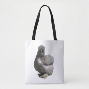 Cute Fluffy Rare Breed Blue Silkie Chicken Tote Bag