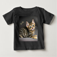 Cute fluffy tabby cat baby
