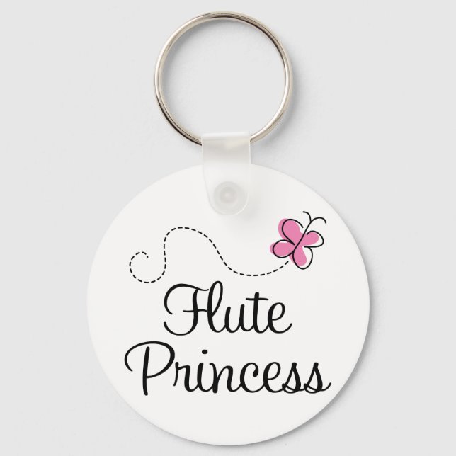 Cute Flute Princess Keychain (Front)