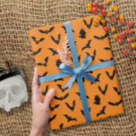 Cute Flying bats Pattern Halloween Wrapping Paper<br><div class="desc">Cute Halloween pattern with flying bats. Perfect for Halloween baby showers,  Halloween parties,  Halloween birthdays,  and other spooky occasions.</div>