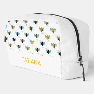 Cute Flying Bumblebee Seamless Pattern Dopp Kit