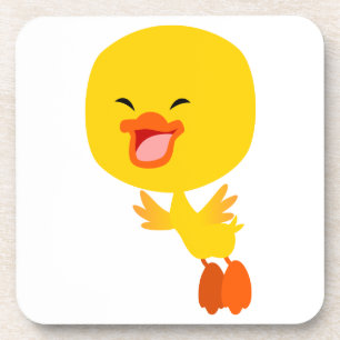 Cute Flying Cartoon Duckling Coaster Set