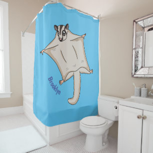 Cute flying sugar glider cartoon illustration
