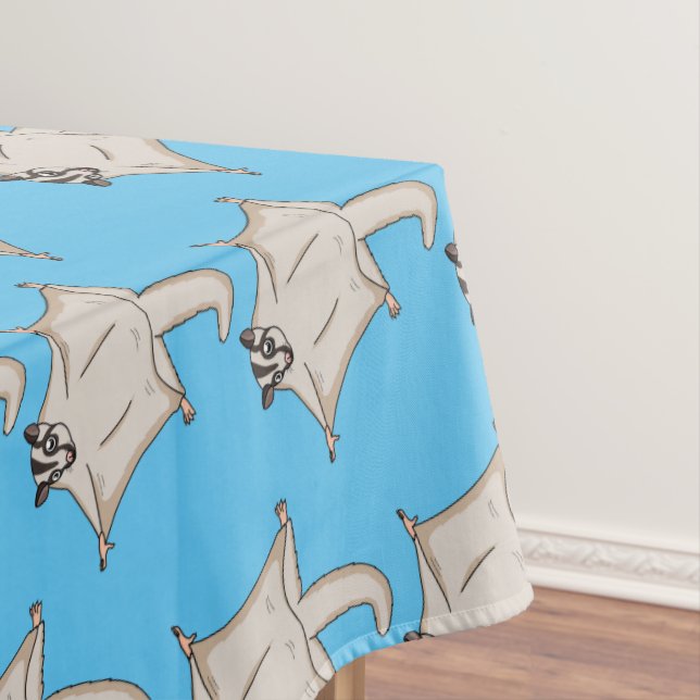 Cute flying sugar glider cartoon illustration tablecloth (In Situ)