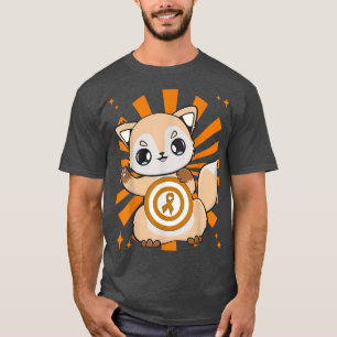 Cute Fo And Orange Ribbon For Leukaemia Awareness  T-Shirt