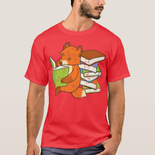 Cute Fo Book Nerd For Men Women, Funny Animal Love T-Shirt