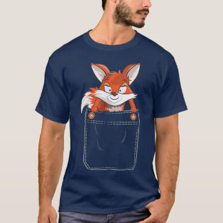 Cute Fo in Pocket Graphic Women Men Kids Fo  T-Shirt