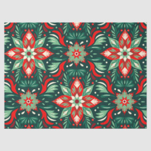 Cute Folk Art Abstract Christmas Tissue Paper