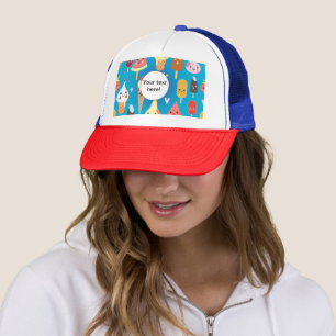 Cute food characters clipart trucker hat