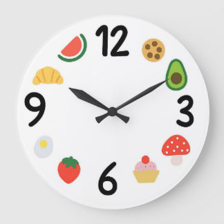 Cute Food Clock Face – Kawaii Numbers