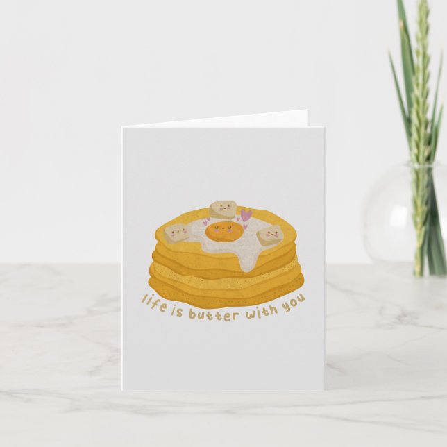 Cute Food Pun : La vie est le beurre avec toi (Devant)