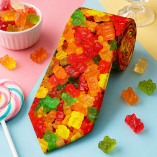 cute foodie rainbow colourful candy Gummy Bear Tie