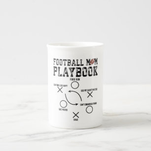 Cute Football Mom Playbook Bone China Mug