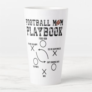 Cute Football Mom Playbook Latte Mug