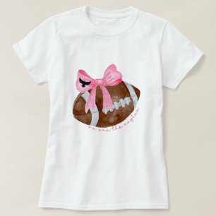  Cute Football Mom Shirt, Custom Mascot Bow Shirt, T-Shirt