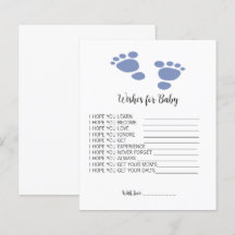 Cute Footprint Baby Shower Wishes For Baby Advice