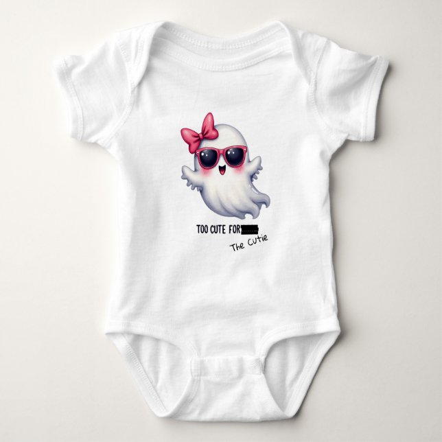 Cute For the Baby Ghost Bodysuit (Front)