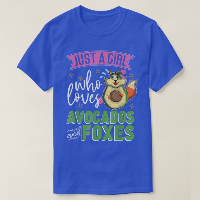 Cute Forest Animal Avocado Lover Girls Women Fores T-Shirt (Design Front)
