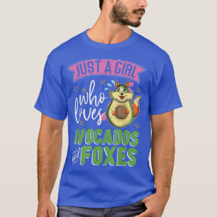 Cute Forest Animal Avocado Lover Girls Women Fores T-Shirt