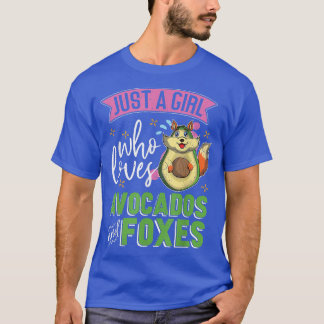 Cute Forest Animal Avocado Lover Girls Women Fores T-Shirt