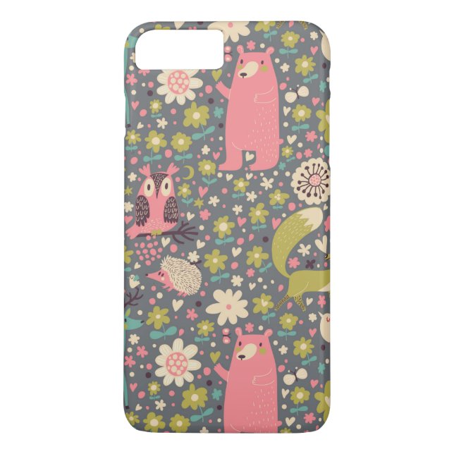 Cute Forest Animals Pattern Case-Mate iPhone Case (Back)