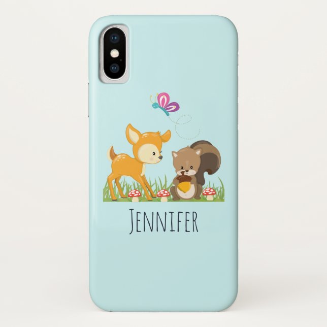 Cute Forest Animals Whimsical Cartoon Case-Mate iPhone Case (Back)