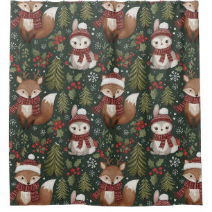 Cute Forest Animals Winter Pattern