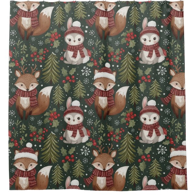 Cute Forest Animals Winter Pattern (Front)
