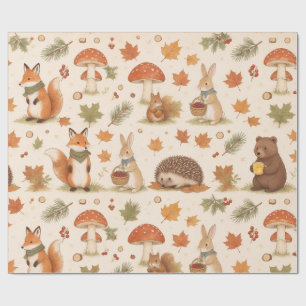 Cute Forest Animals Wrapping Paper