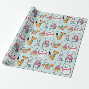 Cute Forest Critters Wrapping Paper