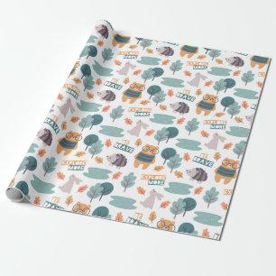 Cute Forest Critters Wrapping Paper