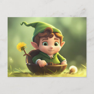 Cute Forest Elf, Postcard for Postcrossing