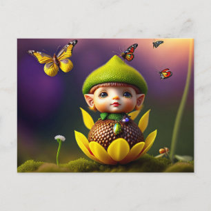 Cute Forest Elf, Postcard for Postcrossing