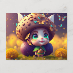 Cute Forest Elf, Postcard for Postcrossing