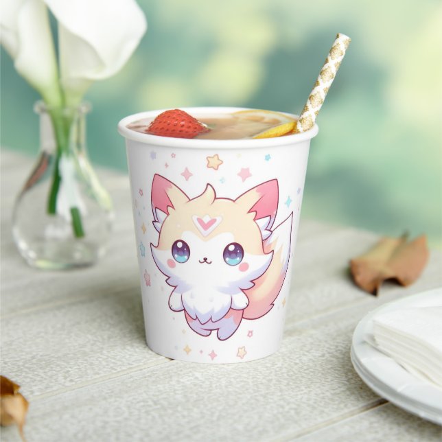 Cute Forest Fox Baby Shower Paper Cups (Insitu)