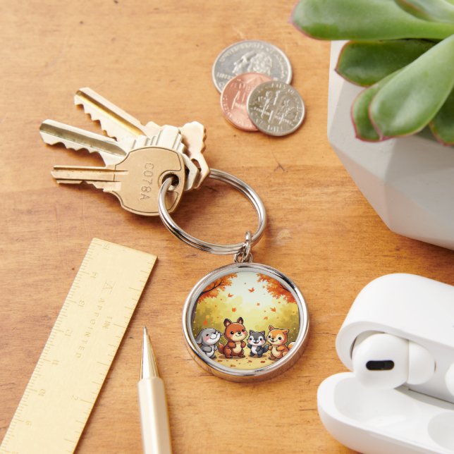  cute forest friends keychain (Desk)