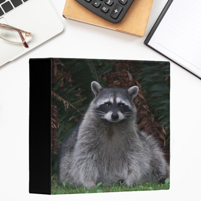 Cute Forest Raccoon Wildlife Photo Binder (In Situ Angled)