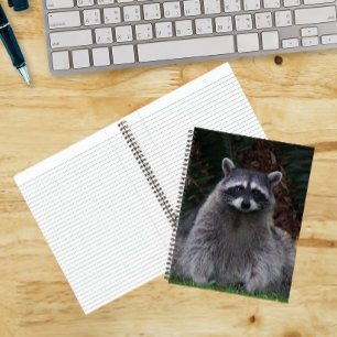 Cute Forest Raccoon Wildlife Photo Notebook