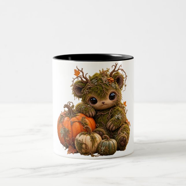 Cute Forest Sprite Pumpkin Mug (Center)