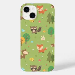 Cute Forest Woodland Animal Pattern Case-Mate iPhone 14 Case