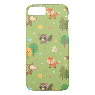 Cute Forest Woodland Animal Pattern iPhone 8/7 Case