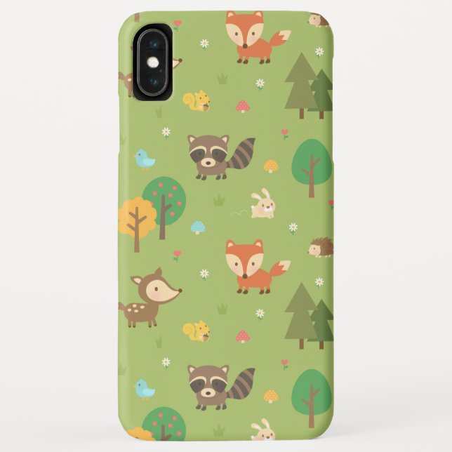 Cute Forest Woodland Animal Pattern Case-Mate iPhone Case (Back)