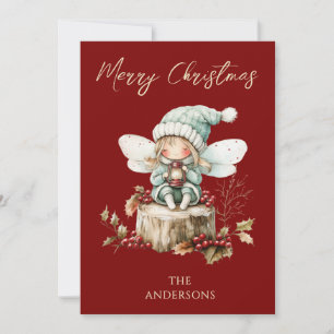 Cute Forestcore Holiday Fairy Holiday  Card