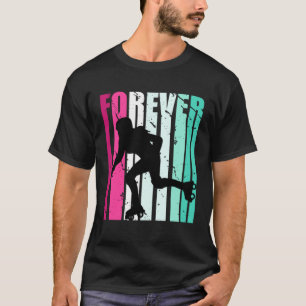 Cute Forever Cute Roller Skating Roller Girls Fan  T-Shirt