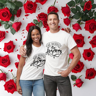 Cute forever word art engagement party T-Shirt