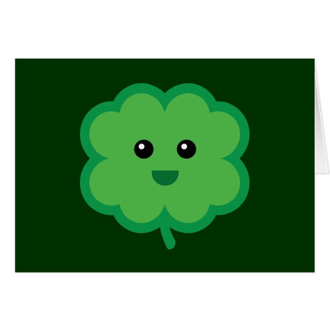 Cute Four Leaf Clover (Front Horizontal)