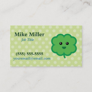 Cute Four Leaf Clover Business Card
